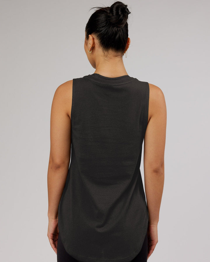 Woman wearing Luna Tank - Phantom