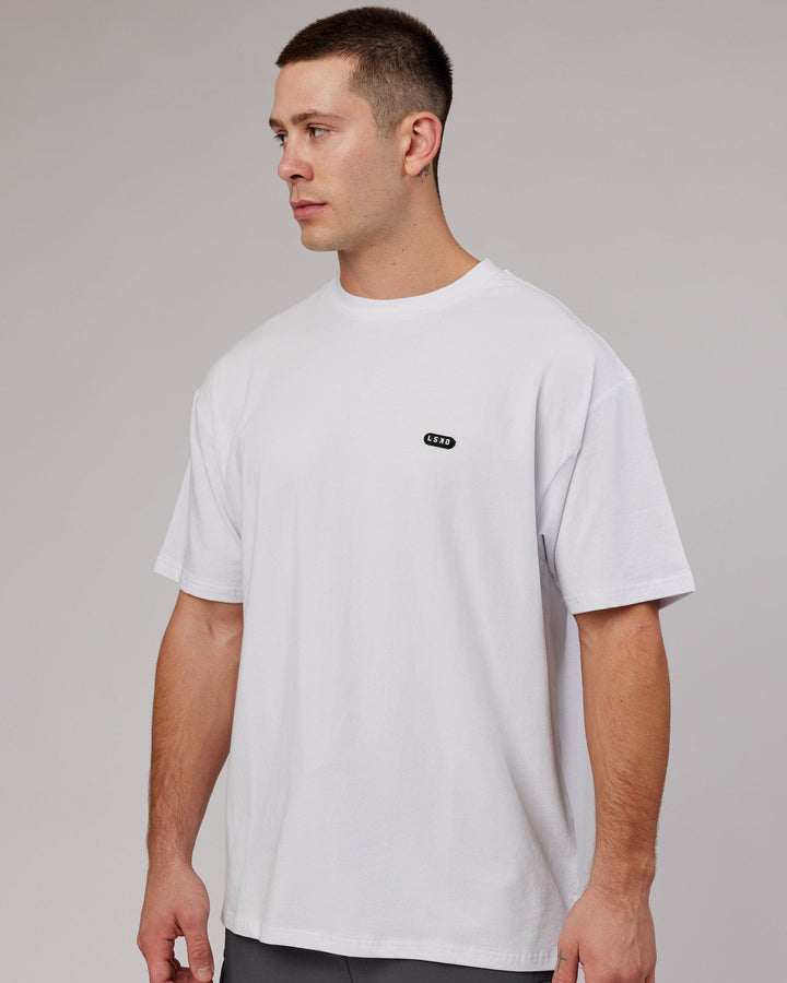 Man wearing Unisex Capsule FLXCotton Tee Oversize - White
