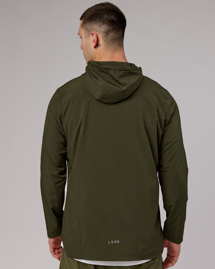 Man wearing Mens Functional Training Jacket - Forest Night
