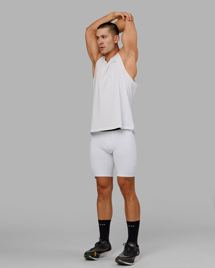 Man wearing Men's Perform Short Tight - White