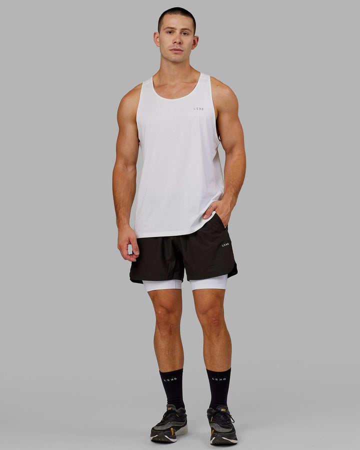Man wearing Men's Perform Short Tight - White