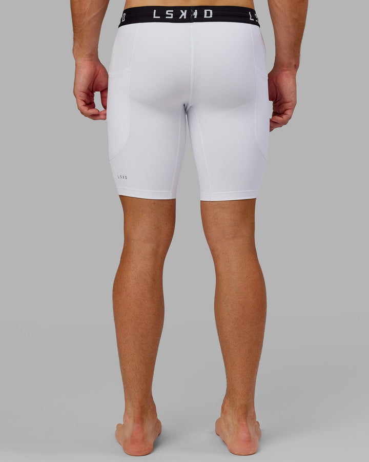 Man wearing Men's Perform Short Tight - White