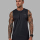 Man wearing Perform VapourFLX Muscle Tank - Black Marl