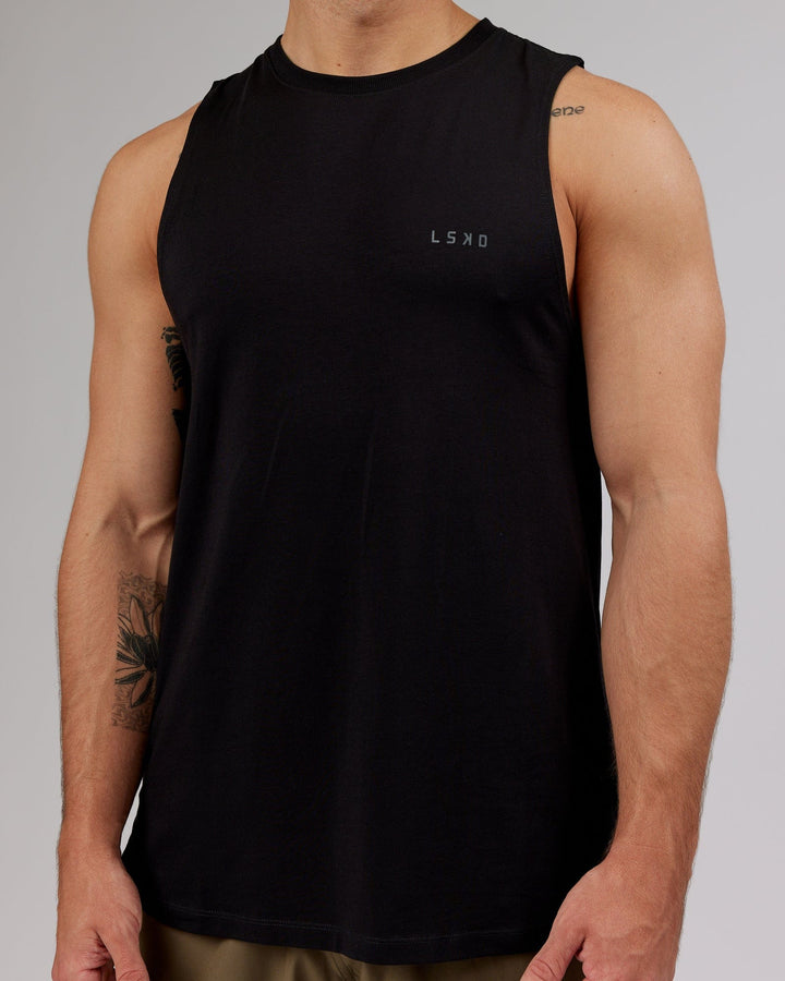 Man wearing PimaFLX Tank - Black