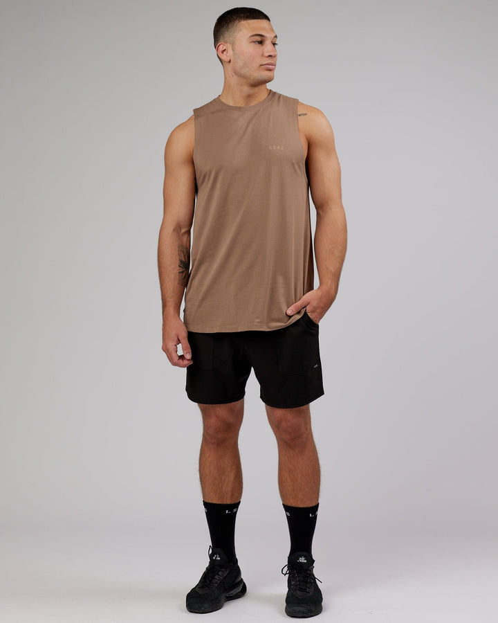 Man wearing PimaFLX Tank - Fossil