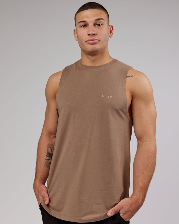 Man wearing PimaFLX Tank - Fossil