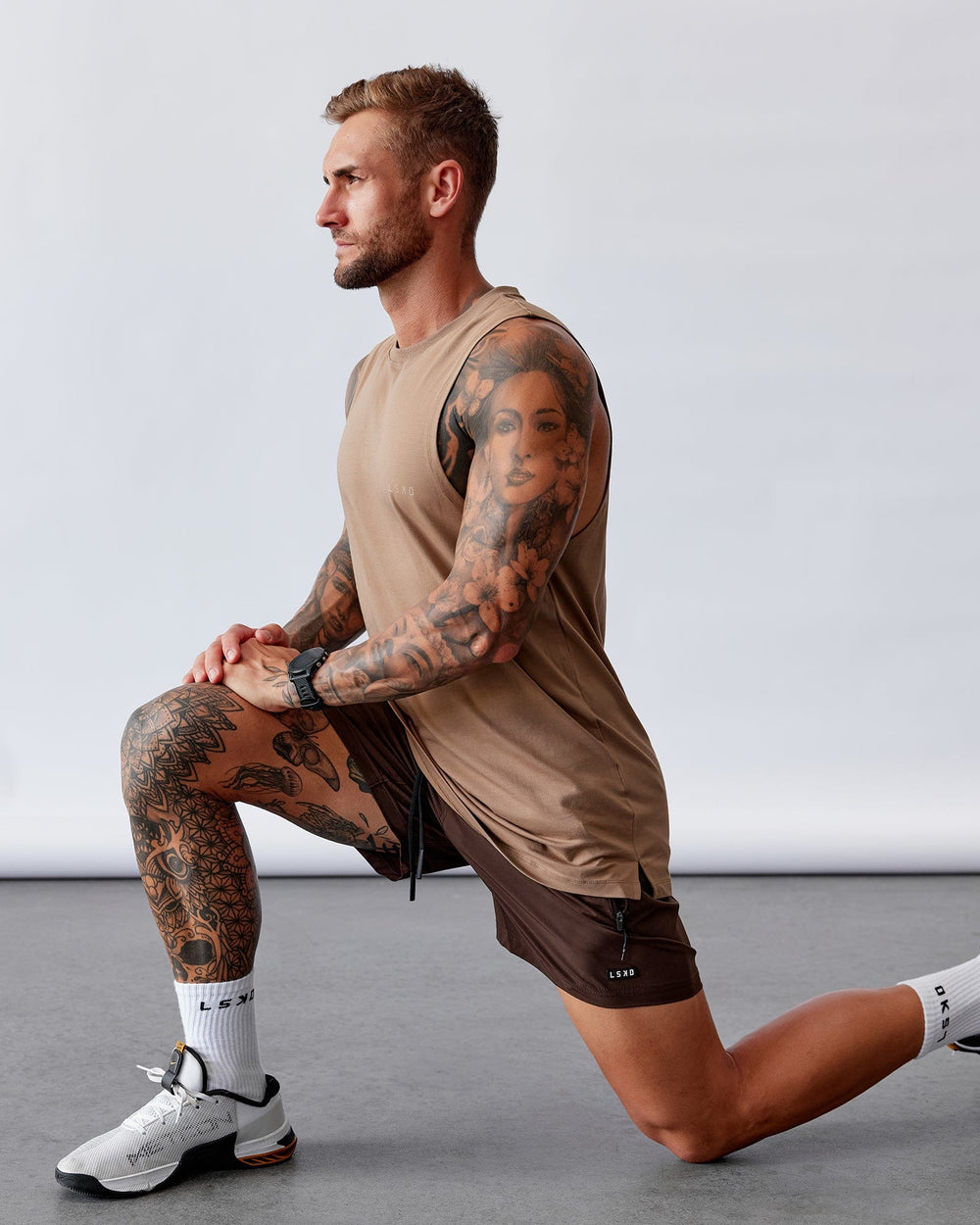 Man wearing PimaFLX Tank - Fossil