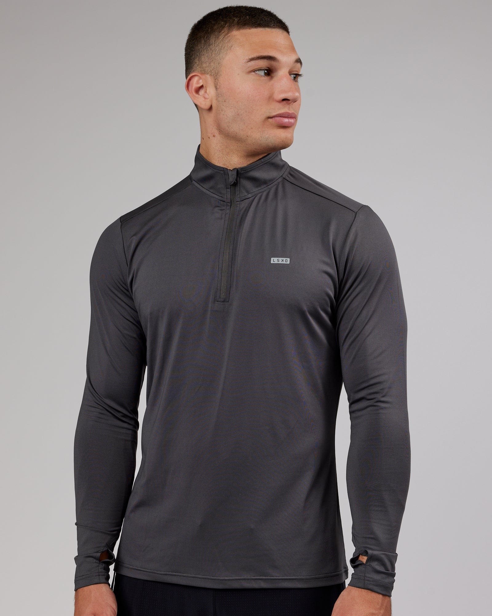 half zip active top
