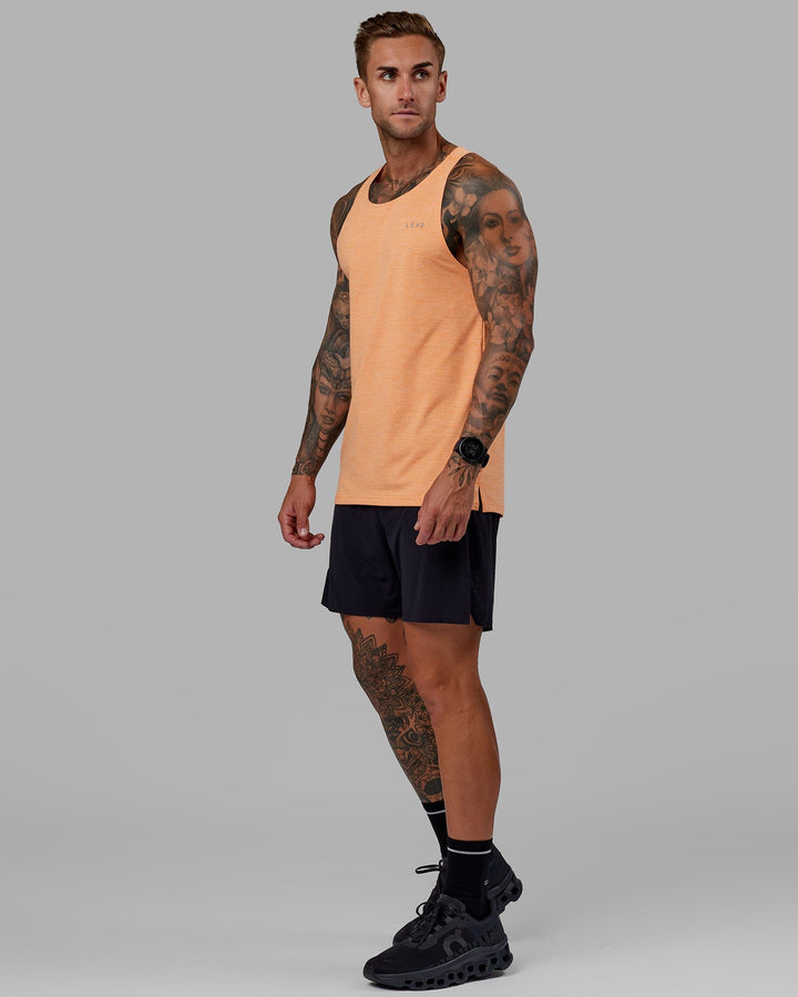 Man wearing Perform VapourFLX Tank - Tangerine Marl