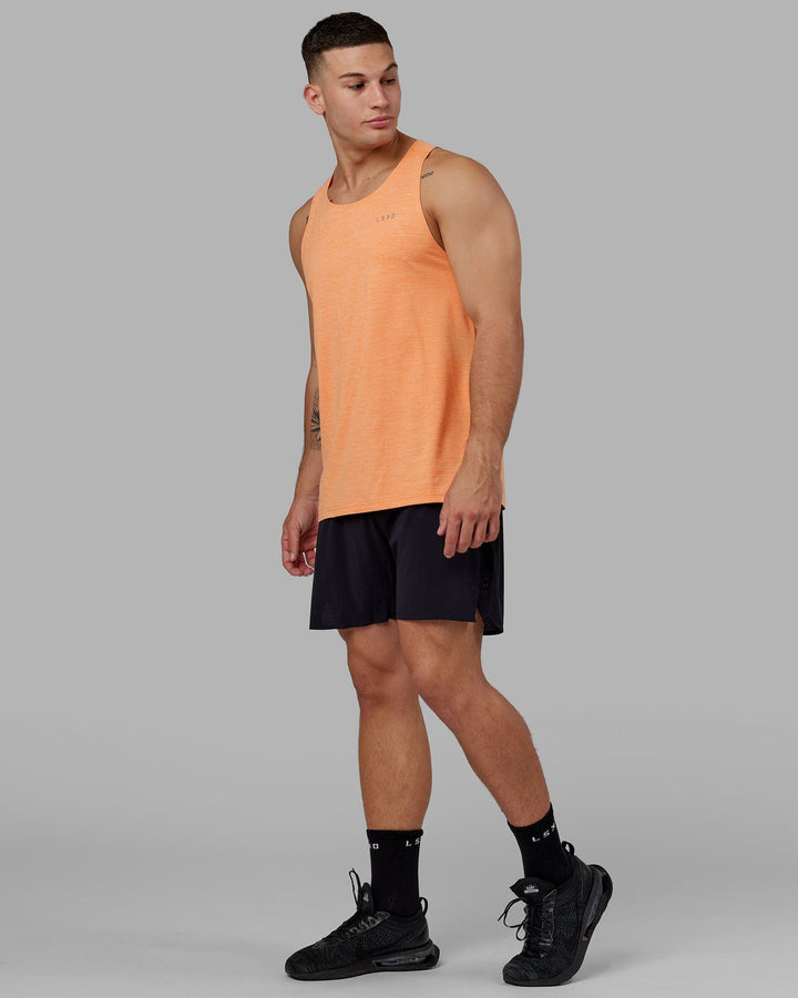 Man wearing Perform VapourFLX Tank - Tangerine Marl