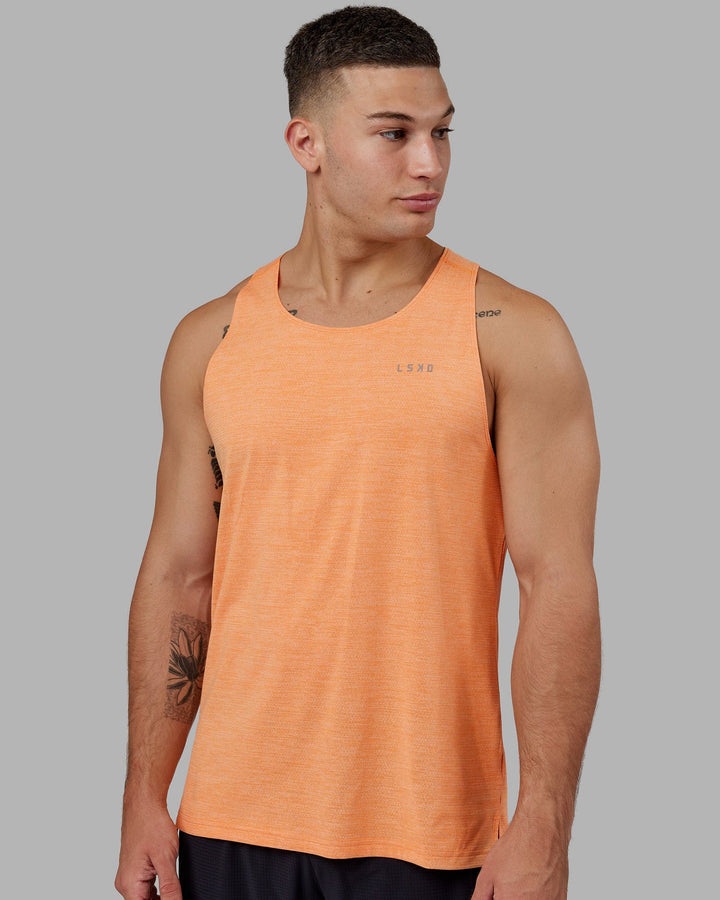Man wearing Perform VapourFLX Tank - Tangerine Marl