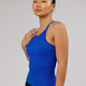 Woman wearing Minimal Seamless Ribbed Tank - Strong Blue