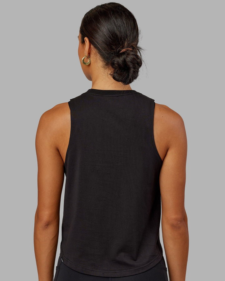 Woman wearing Penalty Tank - Black