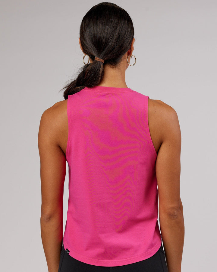 Woman wearing Penalty Tank - Magenta