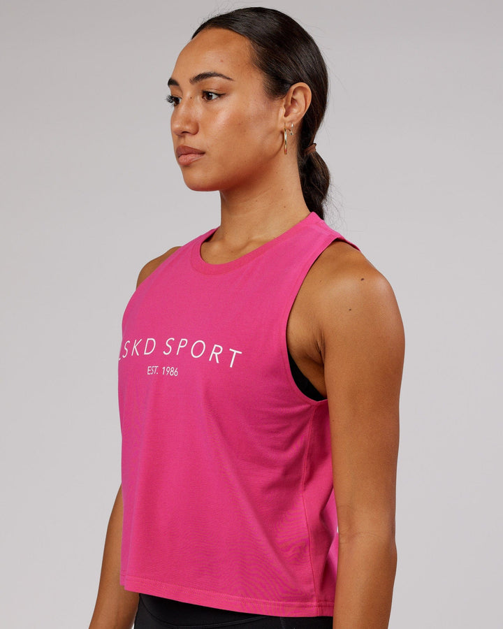Woman wearing Penalty Tank - Magenta