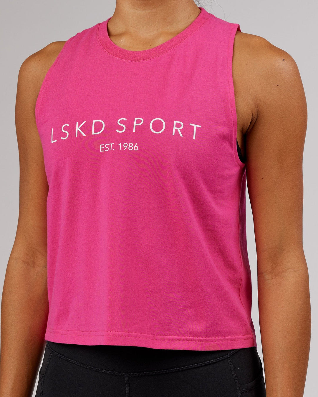 Woman wearing Penalty Tank - Magenta