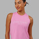 Woman wearing Penalty Tank - Pink-Spark