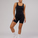 Woman wearing Power Body Suit - Black