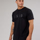 Man wearing Power FLXDRY Performance Tee - Black-Black