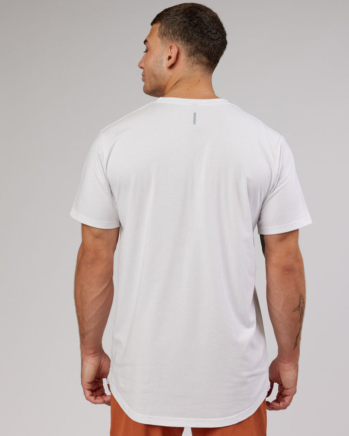 Man wearing Power FLXDRY Performance Tee - White-Black