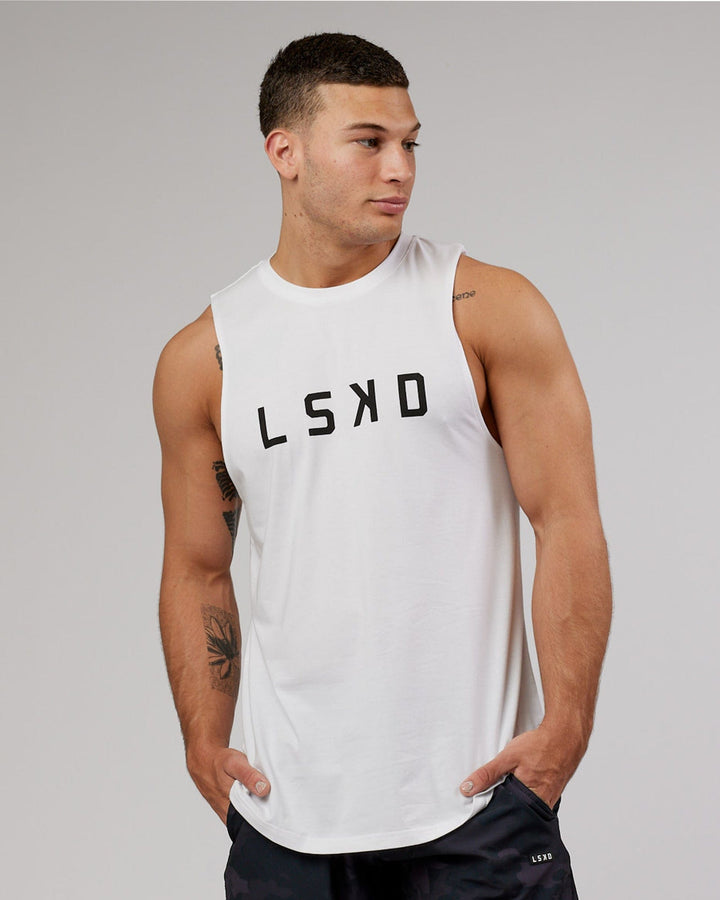 Power FLXDRY Training Fit Training Fit Tank - White-Black