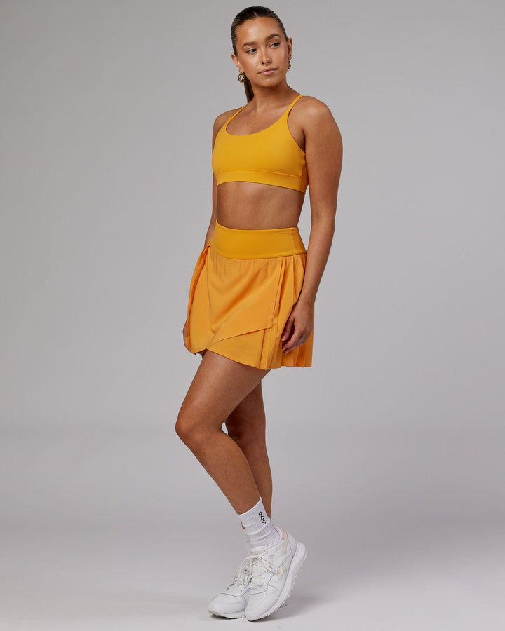 Woman wearing Rally Skirt - Butterscotch