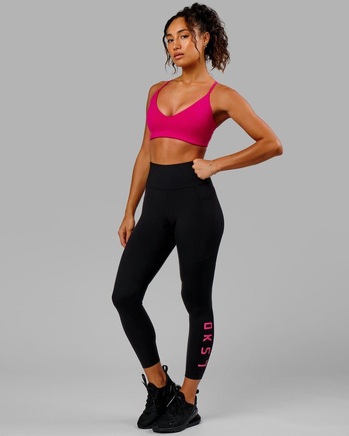 Rep Full Length Tights - Black-Boysenberry
