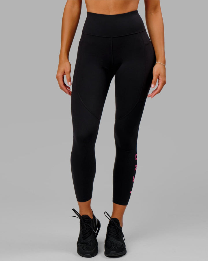 Rep Full Length Tights - Black-Boysenberry