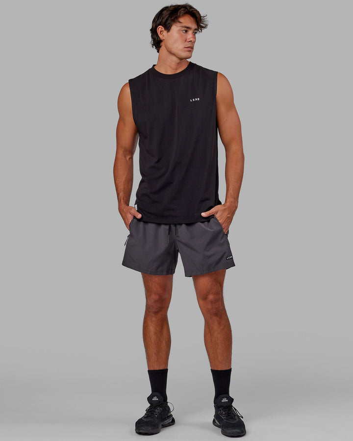 Man wearing Rep 5'' Performance Short - Asphalt