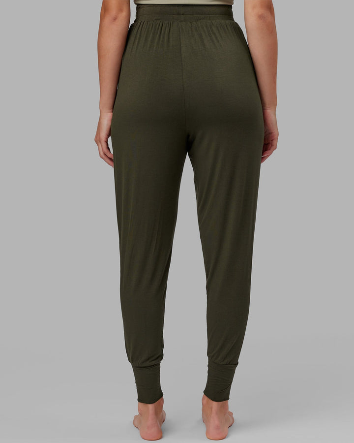 Woman wearing Rest and Recover Pant - Forest Night