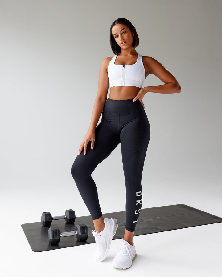 Woman wearing Sprint Sports Bra - White