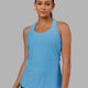 Woman wearing Sprint Tank - Azure Blue