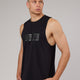 Man wearing Strength FLXDRY Training Fit Performance Tank - Black