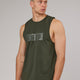 Man wearing Strength FLXDRY Performance Tank - Forest Night
