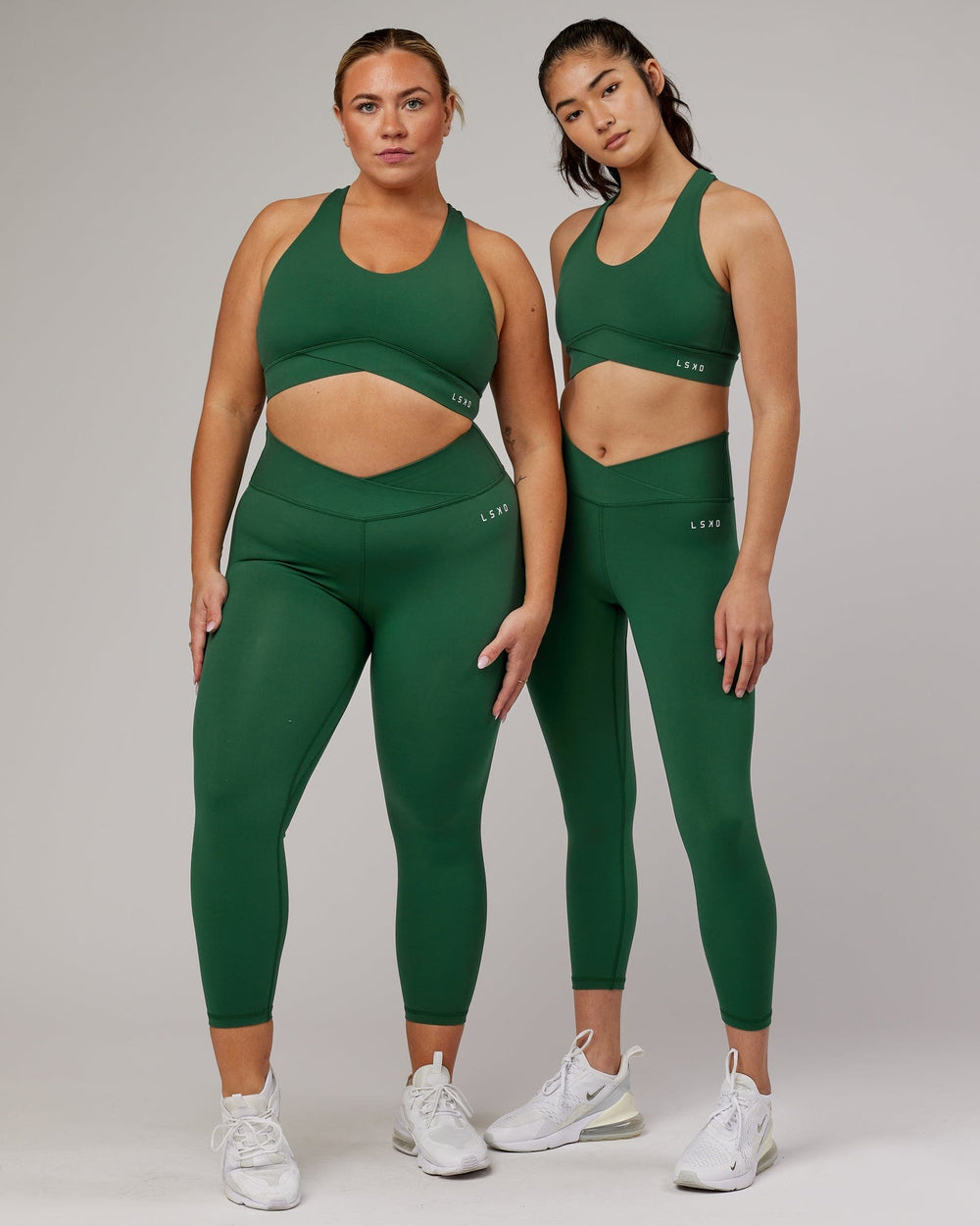 Woman wearing Strike 7/8 Length Tight - Pineneedle