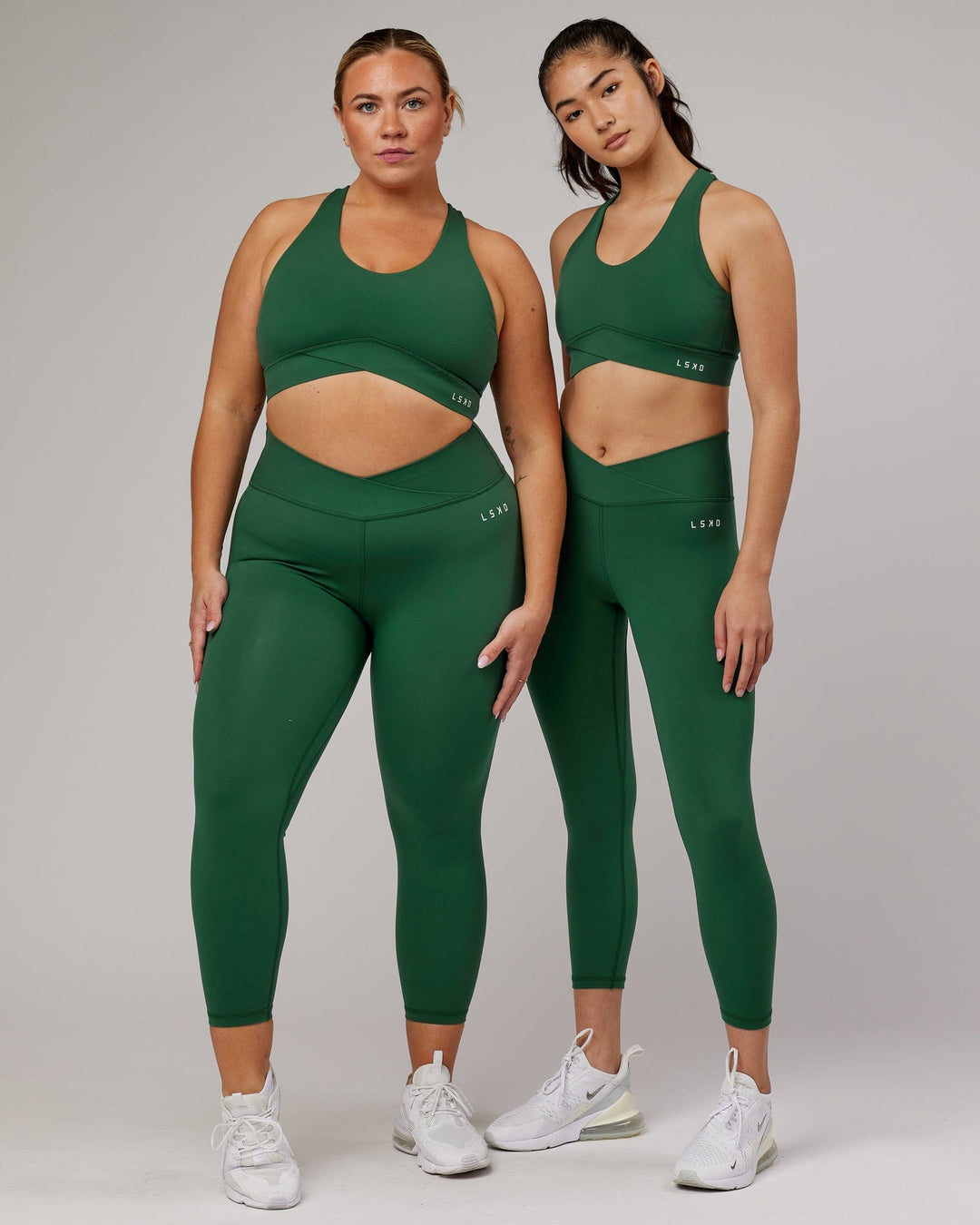Woman wearing Strike 7/8 Length Tight - Pineneedle