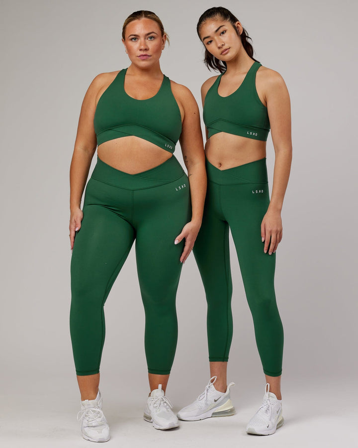 Woman wearing Strike 7/8 Length Tight - Pineneedle