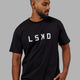 Man Wearing Structure Tee - Black-White