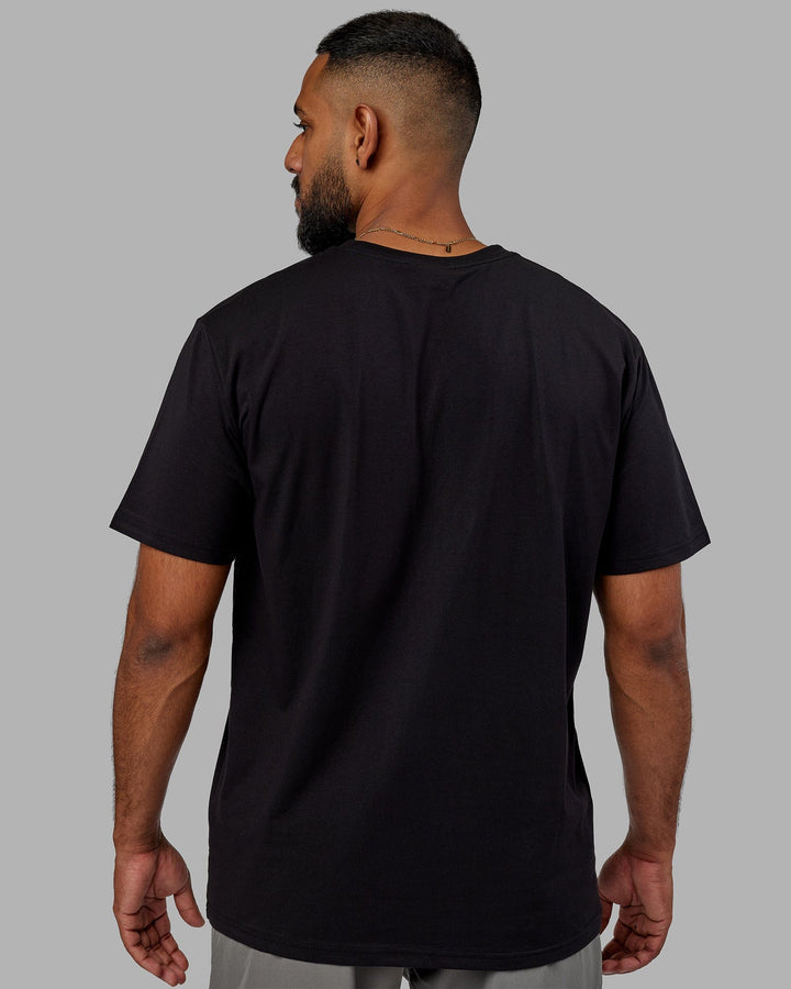 Man Wearing Structure Tee - Black-White
