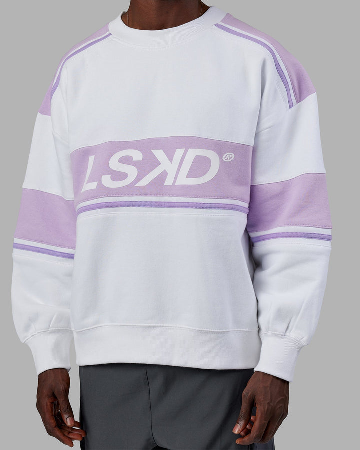 Unisex A-Team Sweater Oversize - White-Pale Lilac