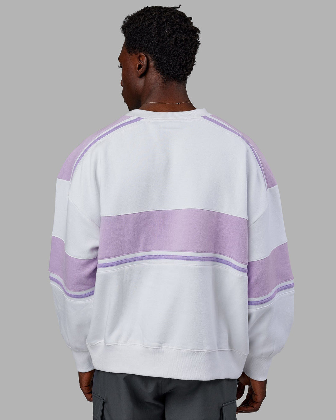 Unisex A-Team Sweater Oversize - White-Pale Lilac