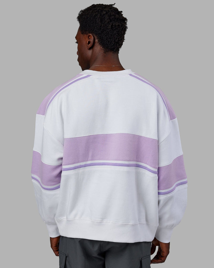 Unisex A-Team Sweater Oversize - White-Pale Lilac
