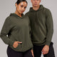 Man and woman wearing Unisex Direction FLXFleece Hoodie - Forest Night