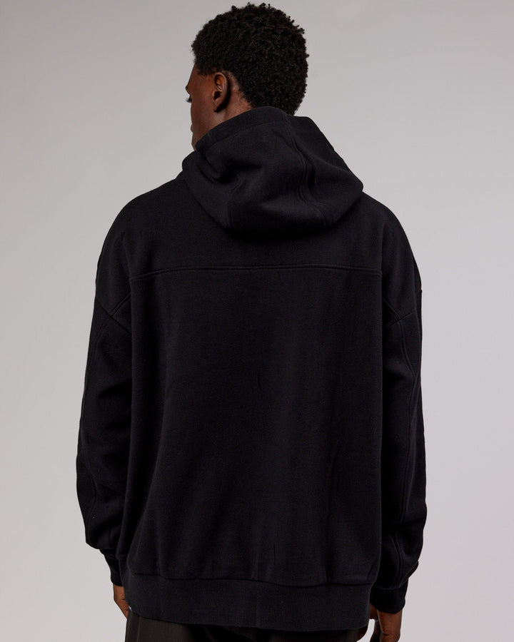 Man wearing Unisex Mode Hoodie Oversize - Black