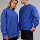 Duo wearing Unisex Off Duty Sweater Oversize - Power-Cobalt