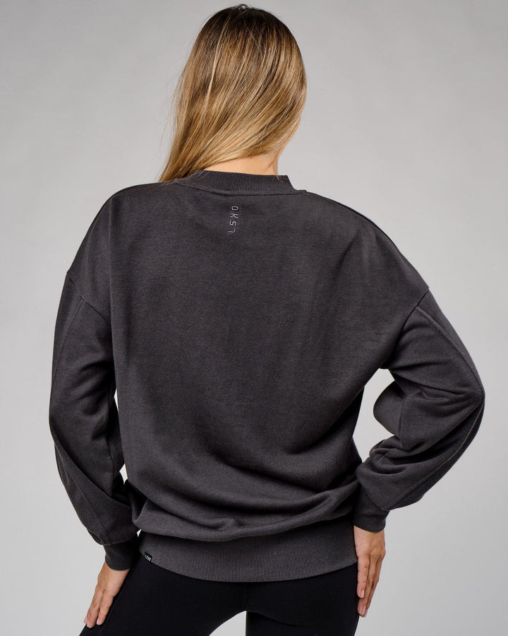 Woman wearing Unisex Slice Sweater Oversize - Phantom