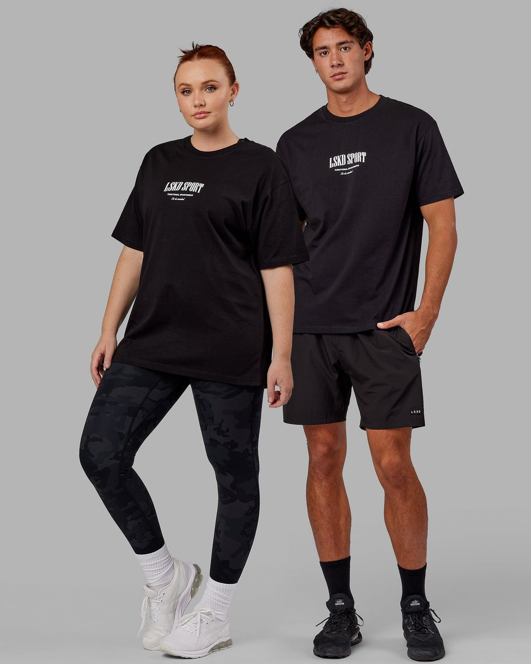 Unisex Standard Heavyweight Tee Oversize - Black-White