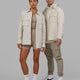 Woman wearing Unisex Utility Jacket - Bone