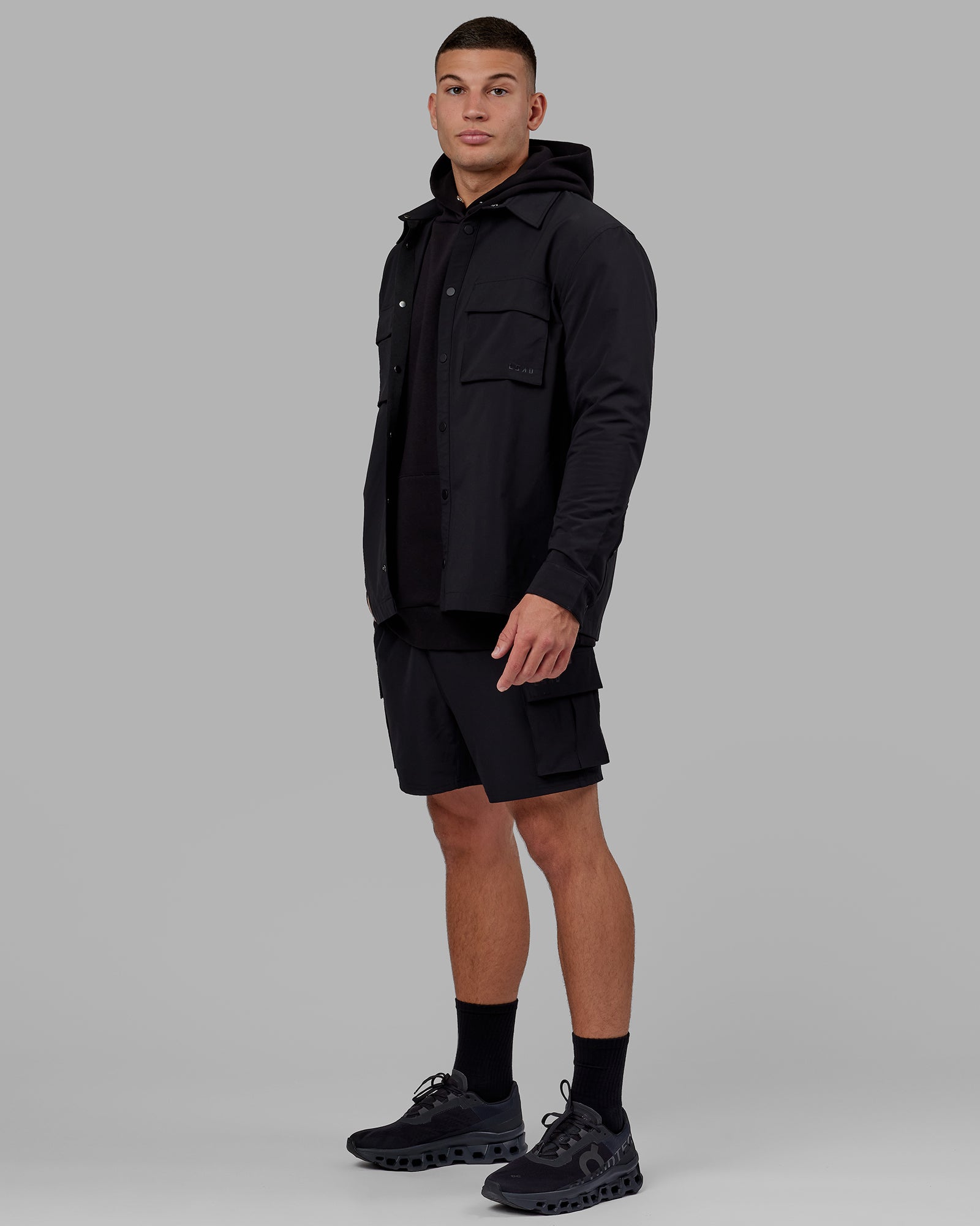 Gray utility jacket sales