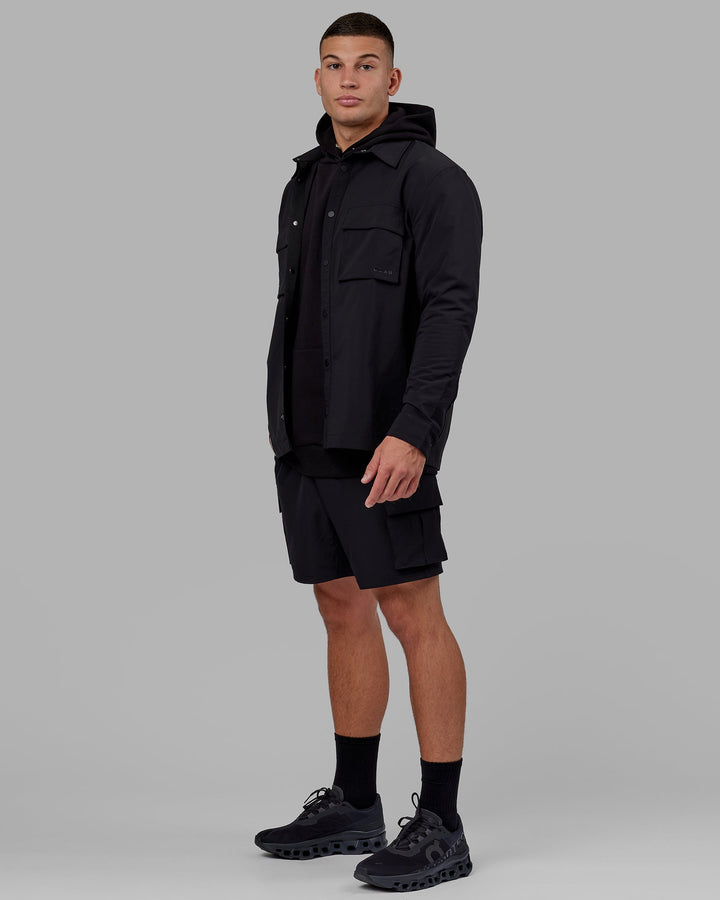 Man wearing Unisex Utility Jacket - Black